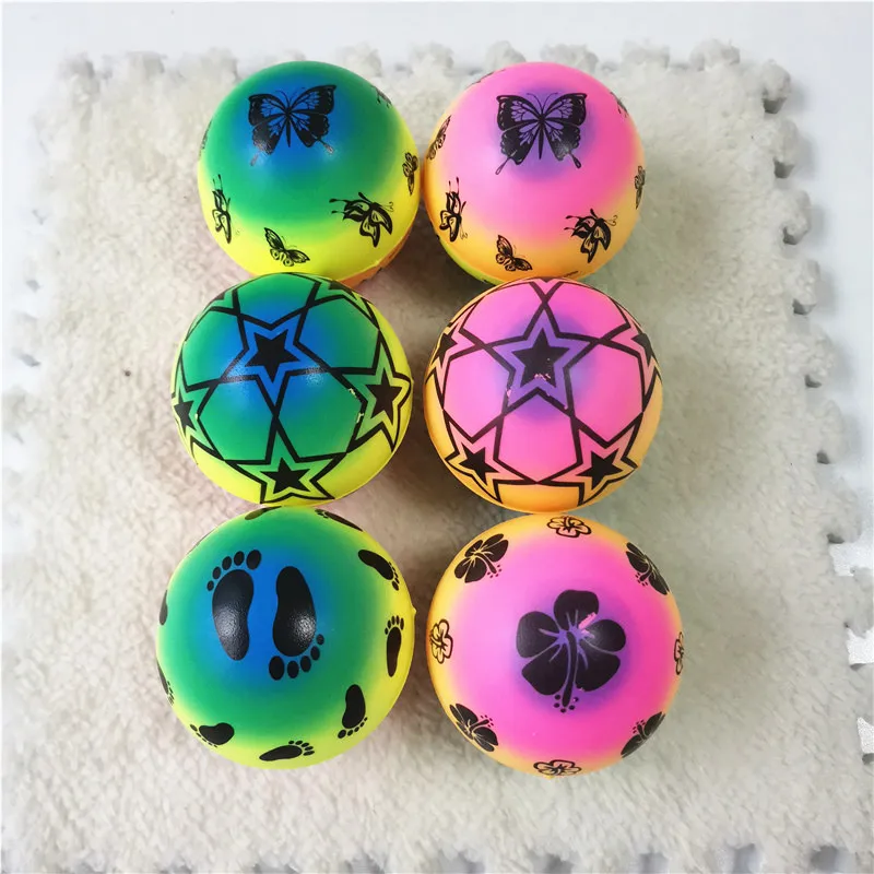 6pcs random color 6,3 см мягкая пена антистресс рельефные шарики для сжимания игрушки футбол, баскетбол, бейсбол, теннис забавные игрушки для детей 6 шт - Цвет: 6pcs random color