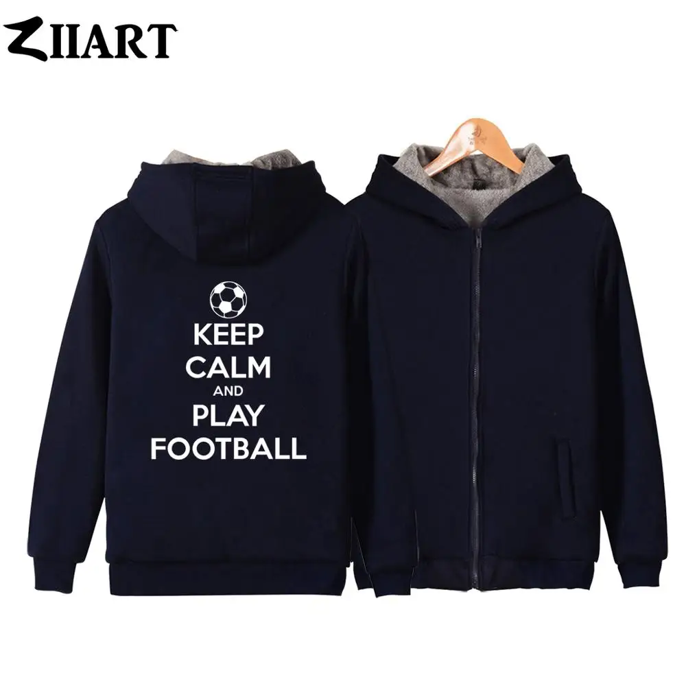 Football Baseball Soccor Basketball Angel Wing Man Boy Parkas Full Zip Coat Plus Velvet Autumn Winter Couple Clothes ZIIART