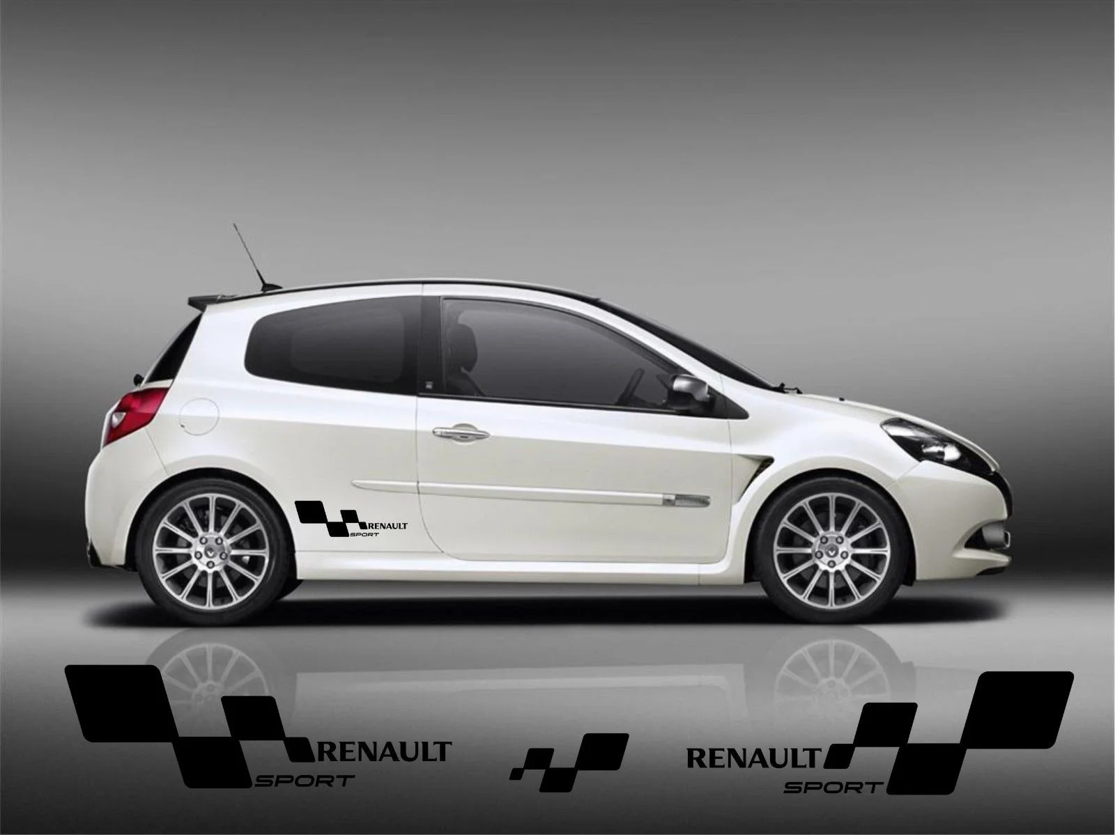 Для 2 шт./пара Renault Clio Megane Twingo Sport cup RS наклейки графика r27 трофей 197|Наклейки на