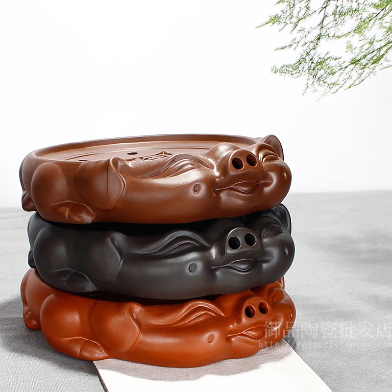 Новый год 1 шт. фиолетовые глиняные чайные лотки для домашних животных талисман