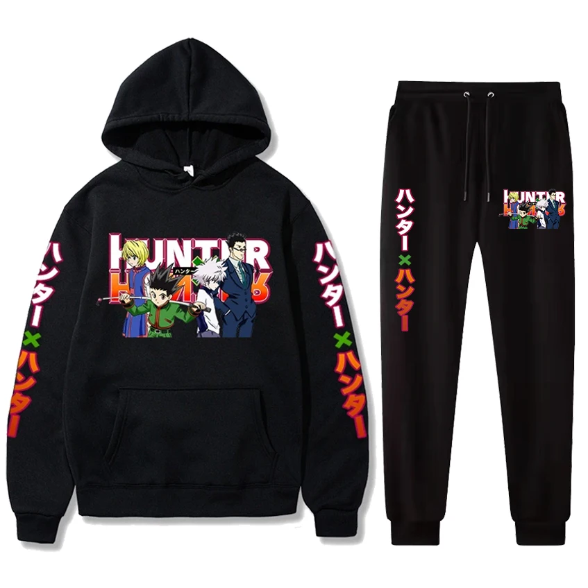 

Anime Hunter X Hunter Hoodie Pants Casual Men Women Tracksuits Set Harajuku