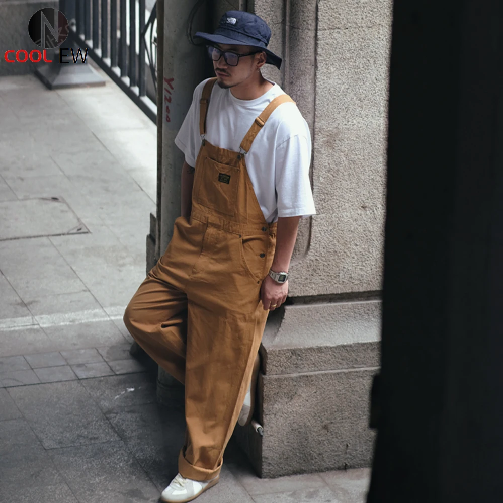 

Однотонные строгие брюки, мужские s-комбинезоны в стиле сафари, повседневный свободный мужской комбинезон в стиле ретро