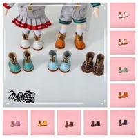 ob11 baby shoes baby clothes laced boots gsc my ddf body9 handmade cow leather shoes