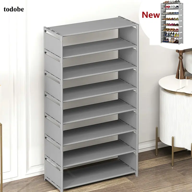 

Multi-layer Shoe Rack Metal DIY Dustproof Space Saving Shoes Organizer Holder Storage Shelf Home Furniture Assembly Shoe Cabinet