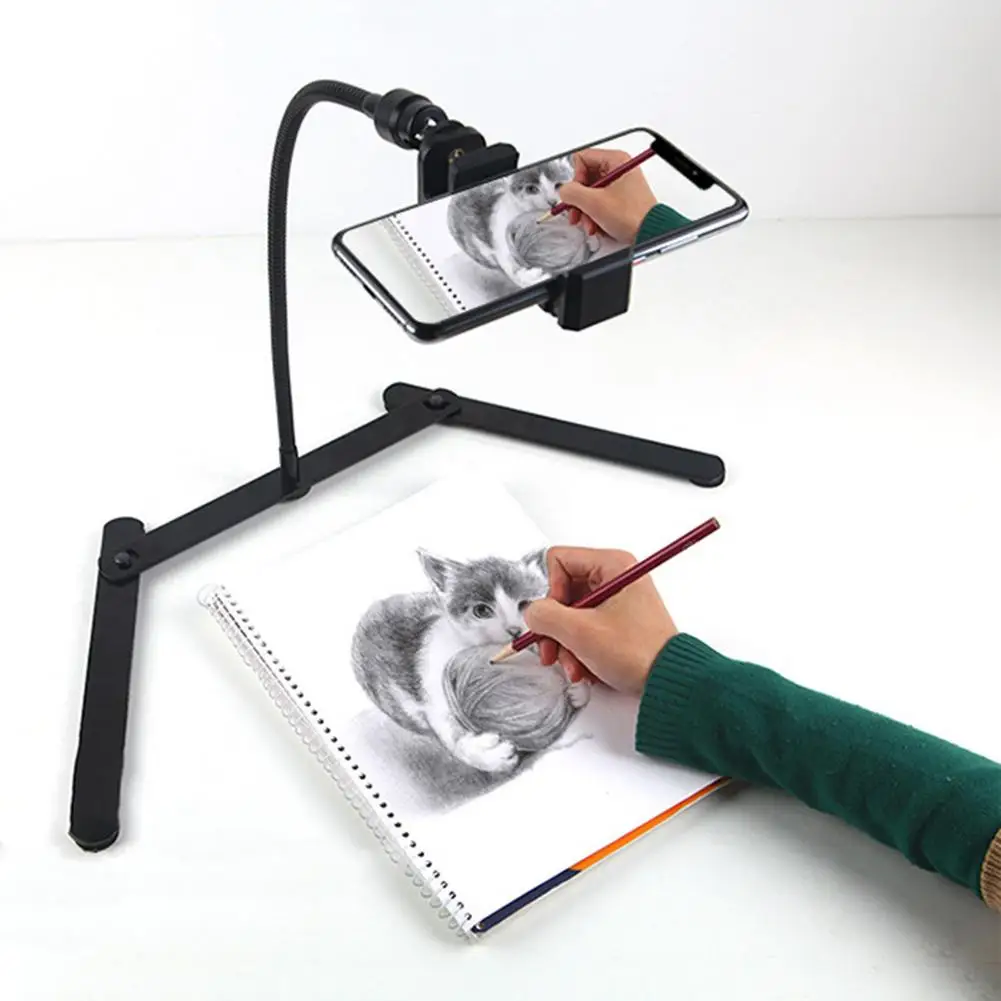 

Table Phone Stand Adjustable Flexible Phone Tripod with Holder Desktop Mount Bracket Smartphone Stand for Drawing Writing
