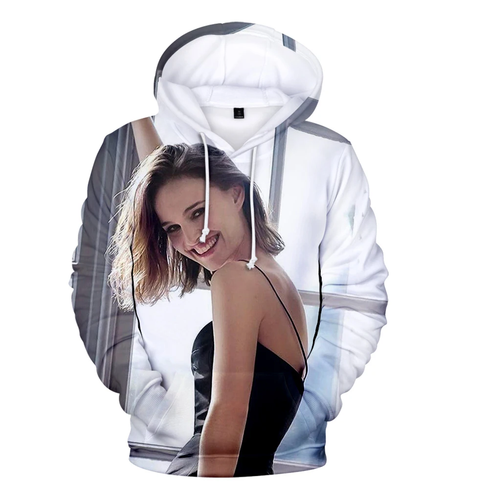 

Natalie Portman 3D Print Fashion Fall Winer Suit Hoodies Sportswear Hooded Youthful HIP HOP Streetwear Women/Men The hooded