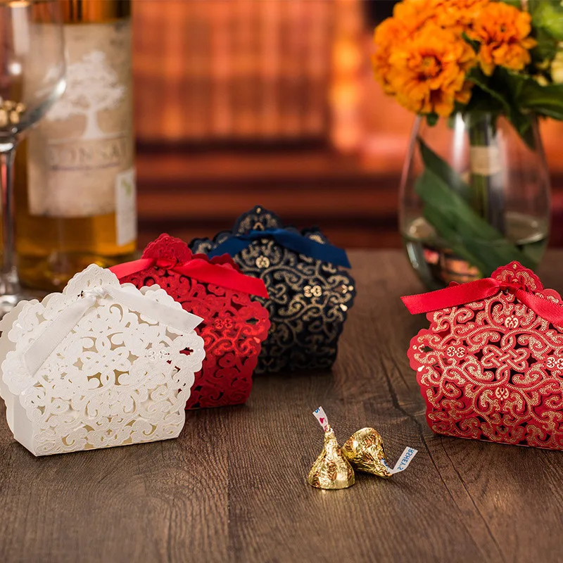 Резная коробка для торта и конфет из золотой фольги 5 шт. Свадебная детского душа