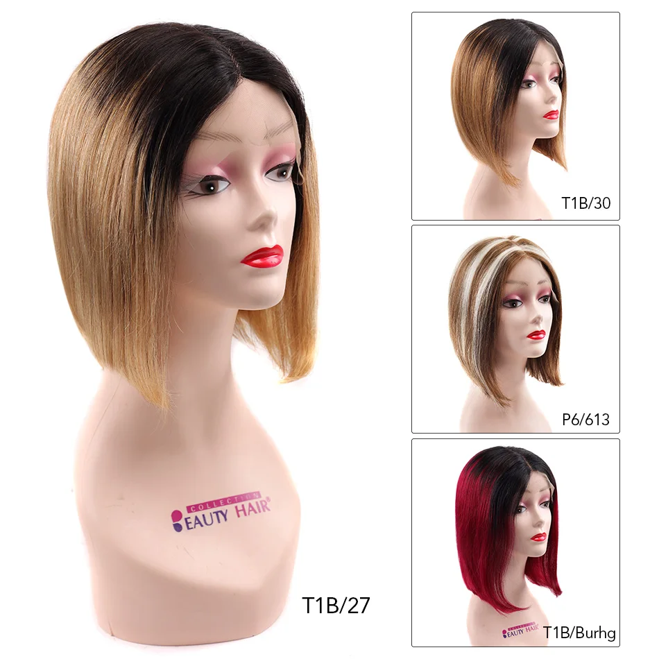 

Straight Lace Front Human Hair Wigs Transparent Lace Frontal Wigs Brazilian Straight Remy T Part Closure Human Hair Wig