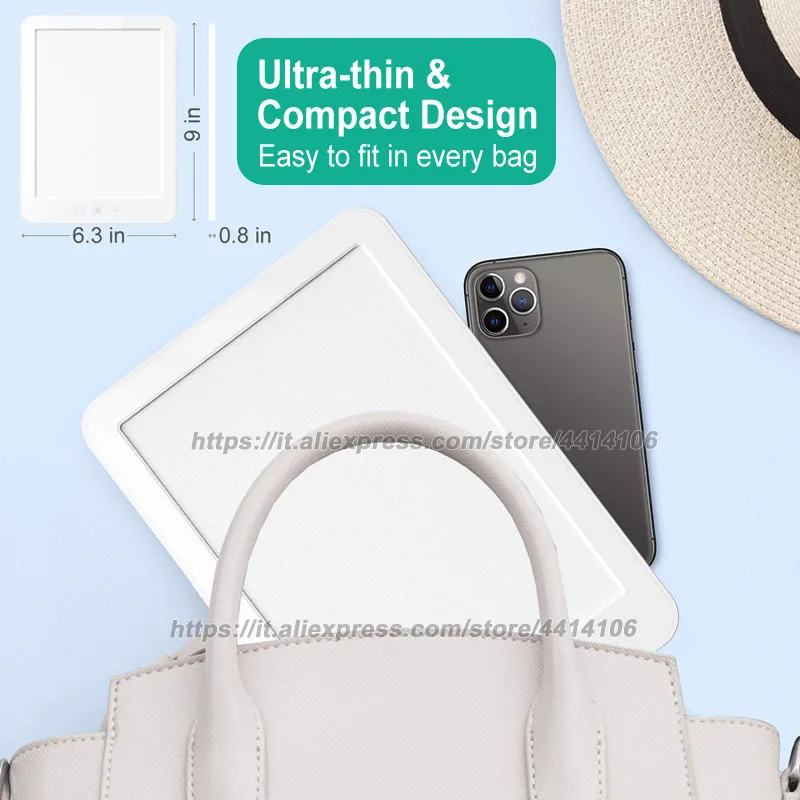 Лампа для световой терапии УФ-лампа полного спектра 10000 Люкс с 3 регулируемыми