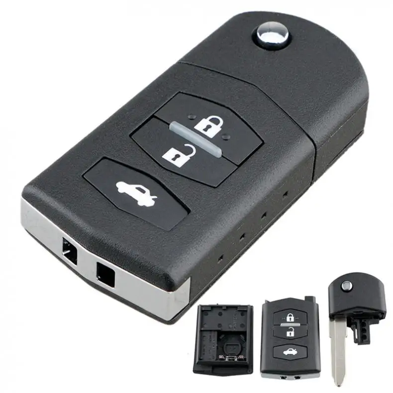 Чехол с 3 кнопками для автомобильного брелка откидной складной чехол