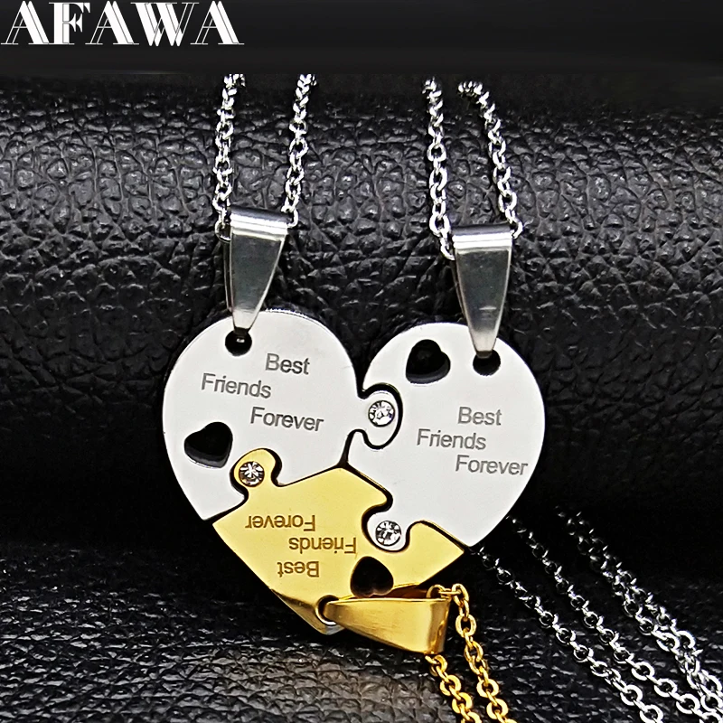 Женское колье в виде сердца из нержавеющей стали 3 шт.|Ожерелья с подвеской| |