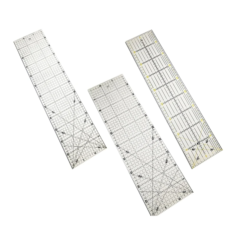 

Clear Acrylic Sewing Quilting Ruler Precision Crafting Ruler Designed with Precise Visible Grid and Angle Lines for Home