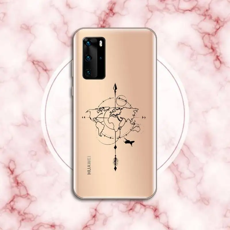 

Complex Formula Phone Case Transparent for Huawei P20 P30 P40 lite pro P smart 2019 honor 8x 10i