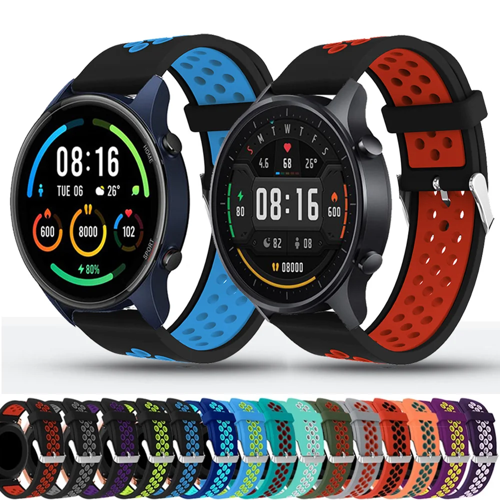 

For Xiaomi MI Watch Color Sport Global Strap 22mm Watch Band Quick Release Silicone Watchbands Bracelet Wristband ремешок correa