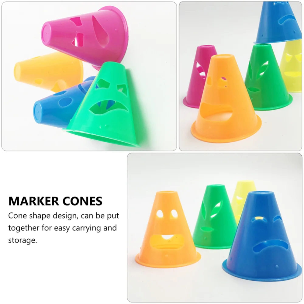 

24Pcs Windproof Roadblocks Sport Training Traffic Road Cones (Random Expression)