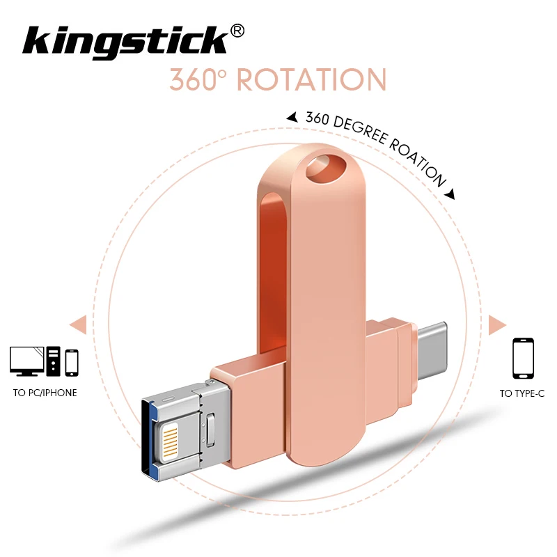 OTG USB флэш накопитель для iPhone X/8/7/7 Plus/6/6s/5/SE ipad металлическая Флешка HD карта памяти 8