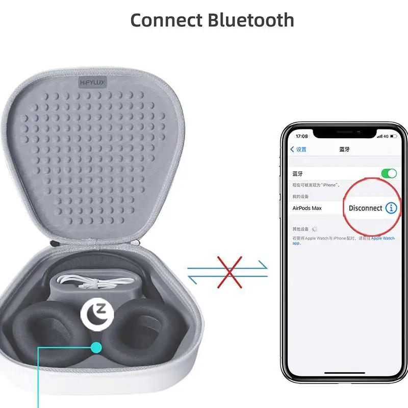 

Portable Storage Bag For AirPods Max Pouch Case Smart Sleep Waterproof Leather Protective Box Earphone Handbag Carrying Case