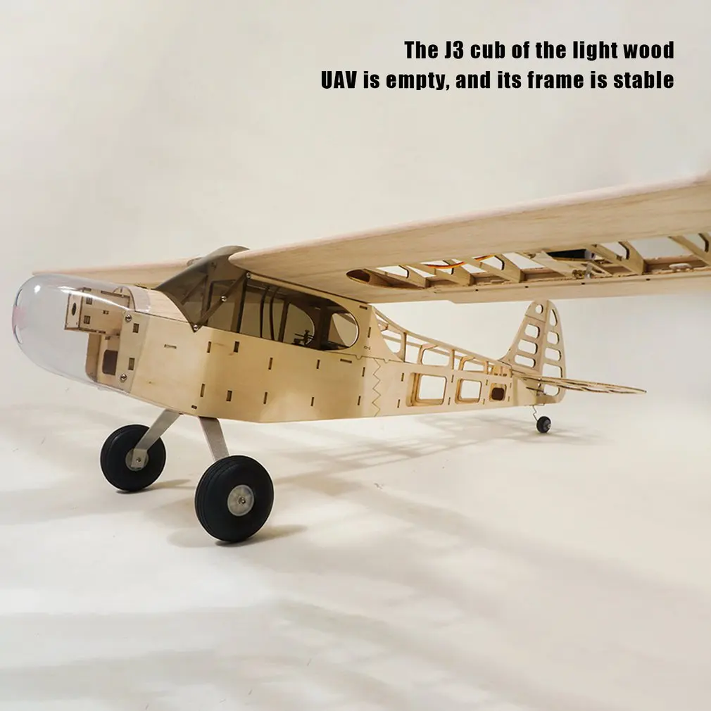 

DIY 1.2M Wingspan Aircraft J3 Model Balsa Wooden Drone Plane Woodinas Model Aircraft Building Kits Model RC Drone