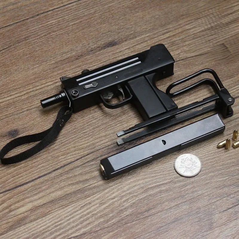 LLavero de modelo en miniatura M10 de la Segunda Guerra Mundial, modelo de pistola de sublimaci&oacute;n, aleaci&oacute;n de carcasa de Metal completa, no puede disparar, regalo, 1:2, 05, 2021-4