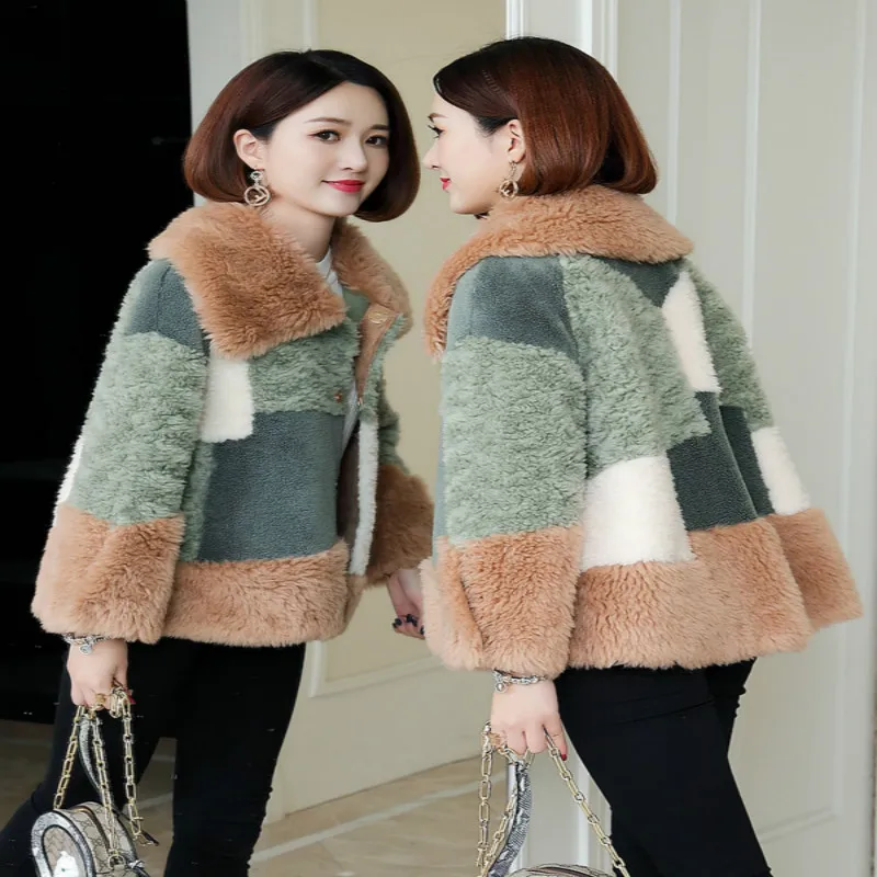 Online Mantel Weibliche Winter Jacke Echt Frauen Herbst Kleidung 2020 Koreanische Vintage Schafe Scheren Jacken 100% Wolle Pelz Tops Hiver 2001