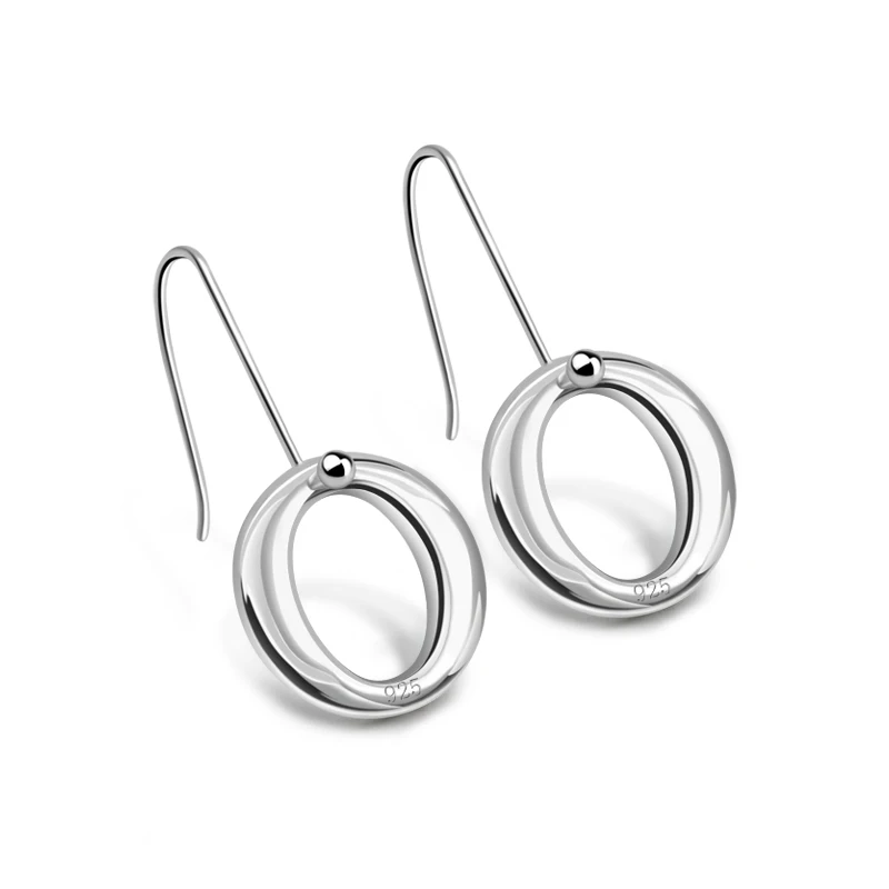 Женские серьги из серебра 925 пробы с круглой подвеской|Серьги-подвески| |