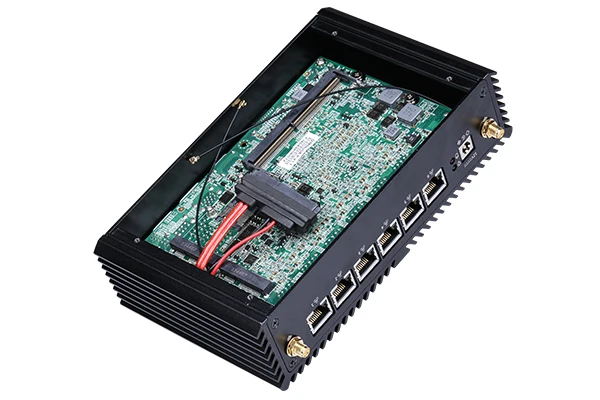 QOTOM pfSense устройство Q500G6 с ядром Skylake i7-6500U процессор Kabylake Core i7-7500U 6 гигабитный NIC безвентиляторный мини-ПК PFSense
