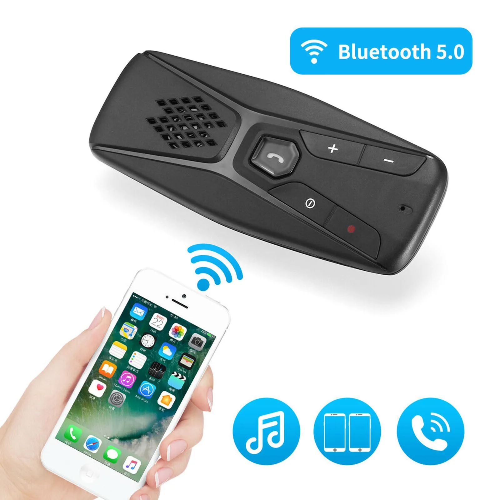 Комплект беспроводной связи Bluetooth для автомобиля набор громкой связи,  динамик для телефона, многоточечный козырек от солнца, динамик для  телефонов и смартфонов | AliExpress