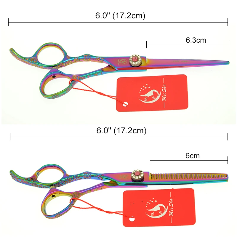 Meisha 6 дюймовые ножницы для левой руки стрижки и филировки парикмахерской из