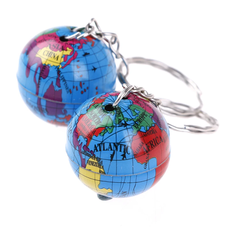 2Pcs Handmade World Map Planet Earth Geography Key Chain Globe Keychain Jewelry Art Pendant Keychains Gift | Игрушки и хобби