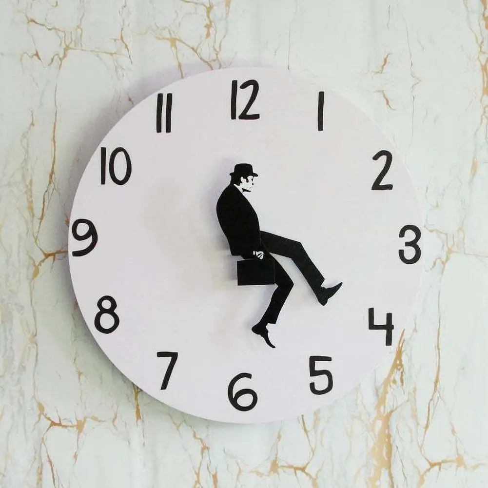 

Ministry Of Silly Walk Wall Clock British Comedy Inspired Comedian Home Decor Novelty Wall Watch Funny Walking Silent Mute Clock
