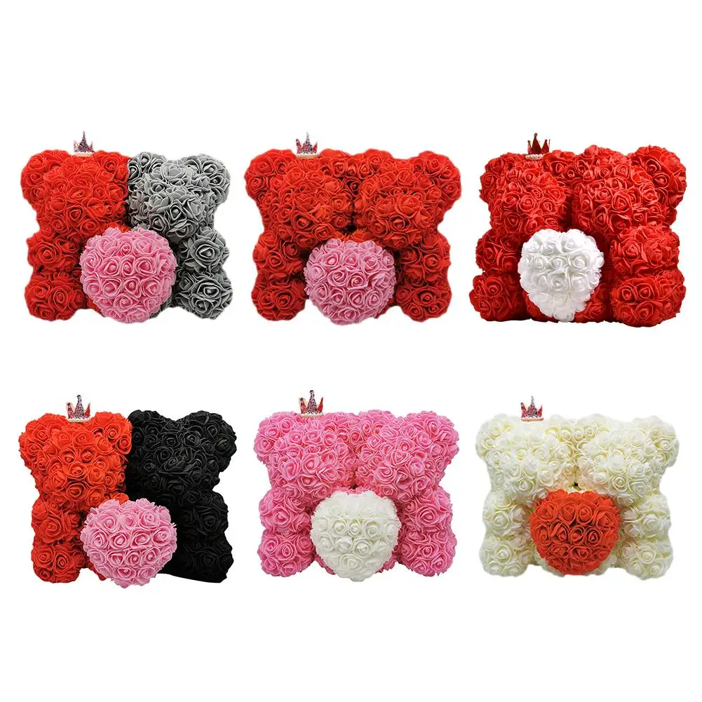 40 см 25 Валентина Роза Медведь Сердце цветок подарок для подруги День рождения