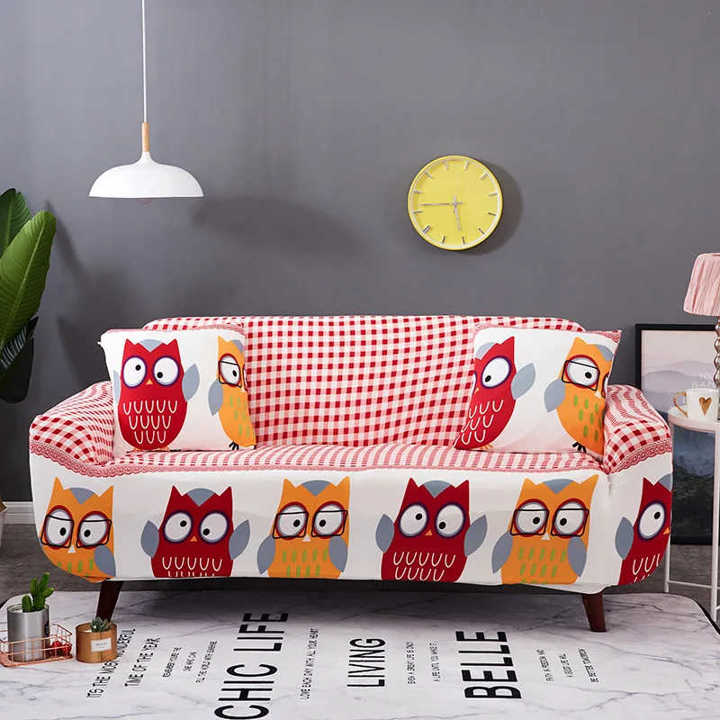 

Flower Cartoon Sofa Cover Cover Four Seasons Stretch Sofa Cushion Sofa Towel Housse Canape Dangle Covers for Sofas Large Sofas
