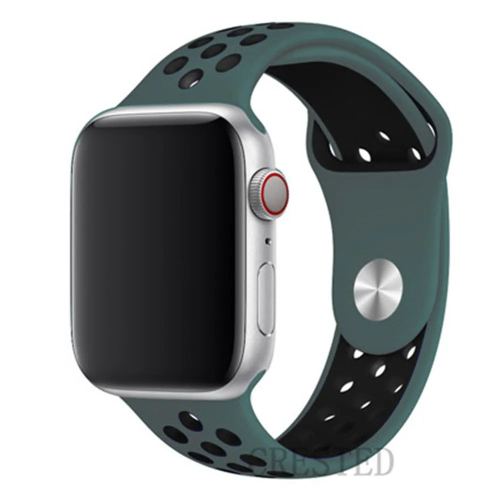 Ремешок для apple watch 5 4 3 ремешок 44 мм/40 мм iwatch ремешок 5 42 мм/38 мм correa силиконовый браслет аксессуары для часов - Цвет ремешка: Celestial Teal 30