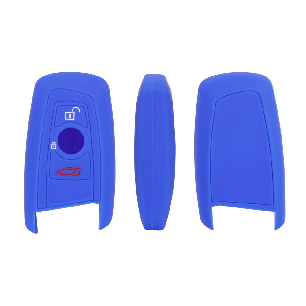 Автомобильный силиконовый резиновый ключ с 3 кнопками чехол для ключей BMW 1 5 7