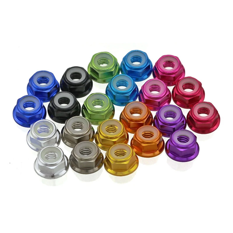 M5 Алюминиевые гайки с винтовой головкой нейлоновая вставка самоблокирующаяся