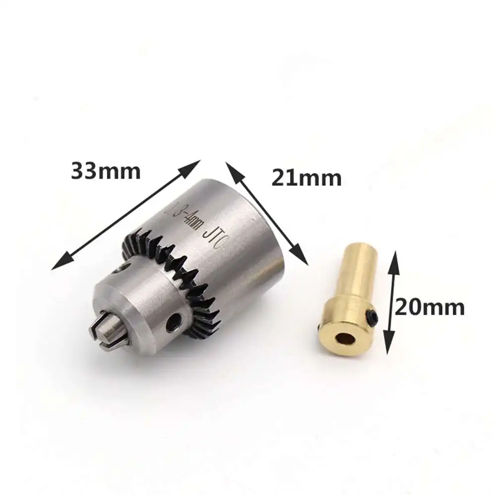 

4pcs/set 0.3-4mm Mounted With Key Shaft Electric Micro Motor Drill Chuck Clamp Miniature Electric Drill Chuck Tail Hole 3.17mm