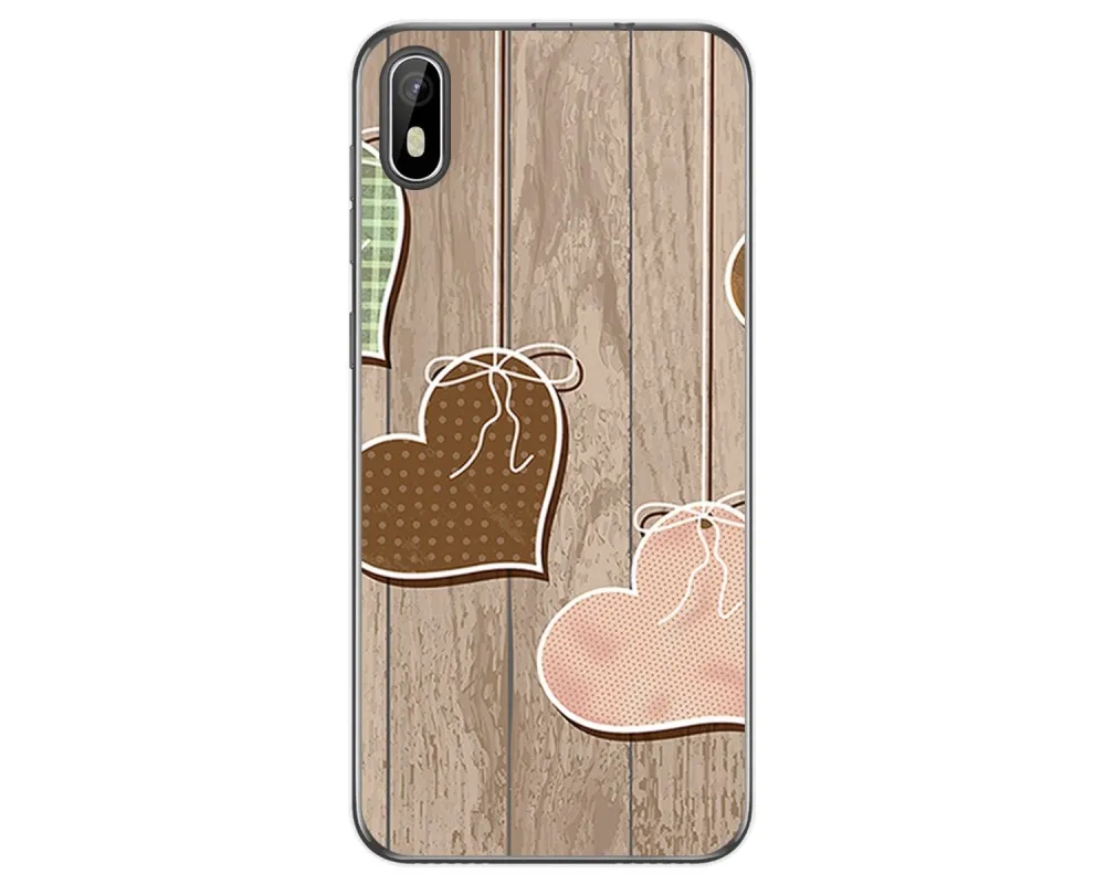 Gel Tpu case for Cubot J5 design hearts wood drawings | Мобильные телефоны и аксессуары