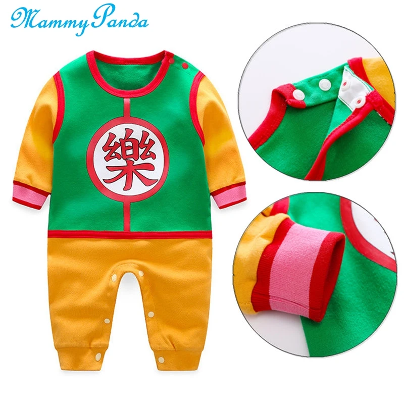 Комбинезон Goku для маленьких мальчиков детский осенний хлопковый комбинезон Yamcha