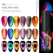 Nail Vision 9D Galaxy Cat Eye Nail Gel Chameleon Magnetic Soak Off UV Nail Varnish 5D/7D 5ml Semi Permanent Manicure Gel Lacquer