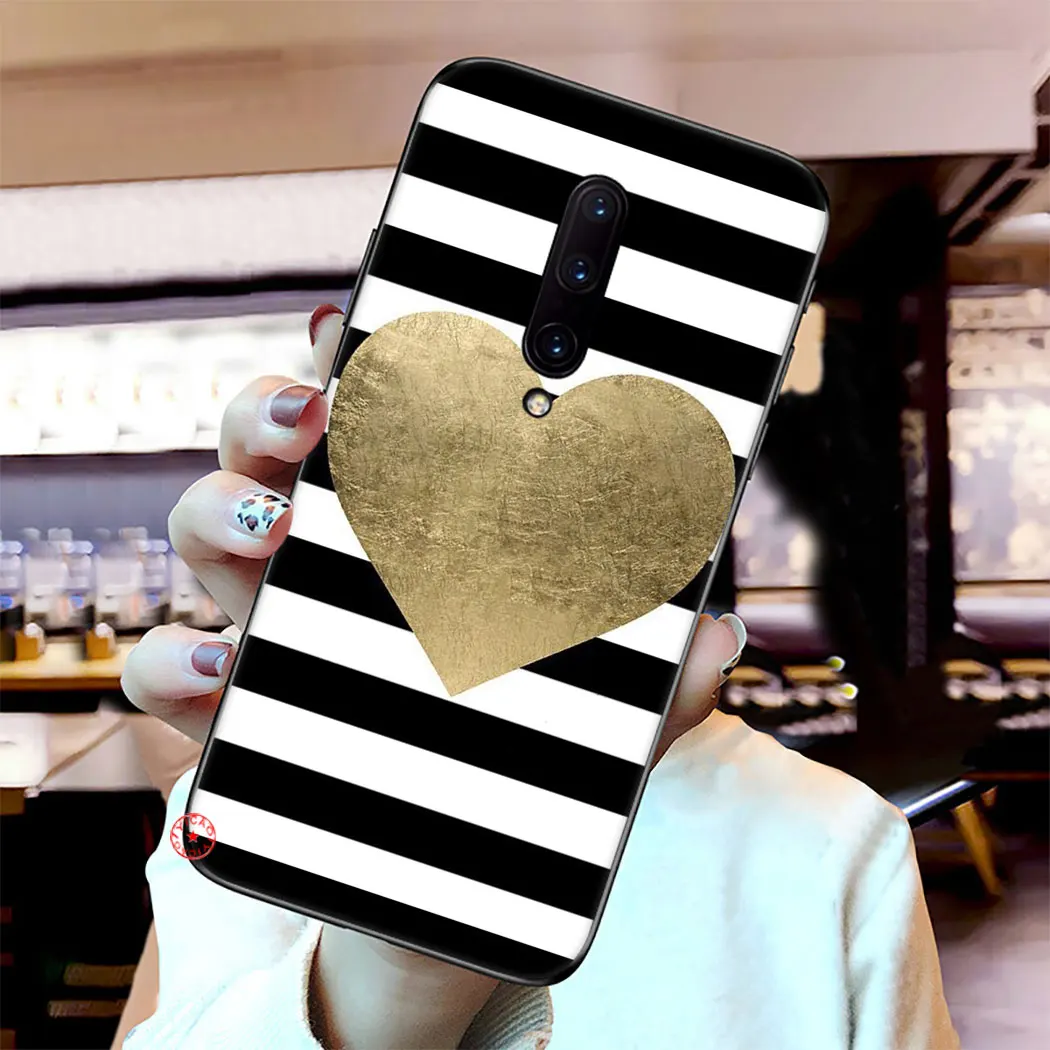 Striped black white colorful Soft Silicone Case for OnePlus 5 5T 6 6T 7 7T Pro TPU Cover | Мобильные телефоны и