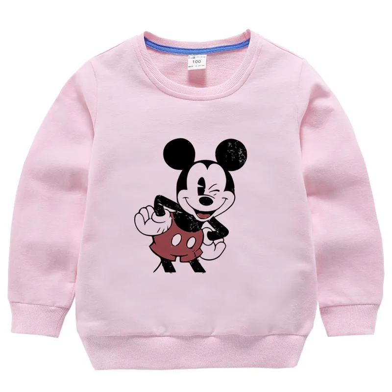 Girls Boy Sweatshirt Ulzzang Street Clothing Mickey Minnie Series Harajuku Print Sweater Harajuku Casual Sweatshirt - Цвет: 10