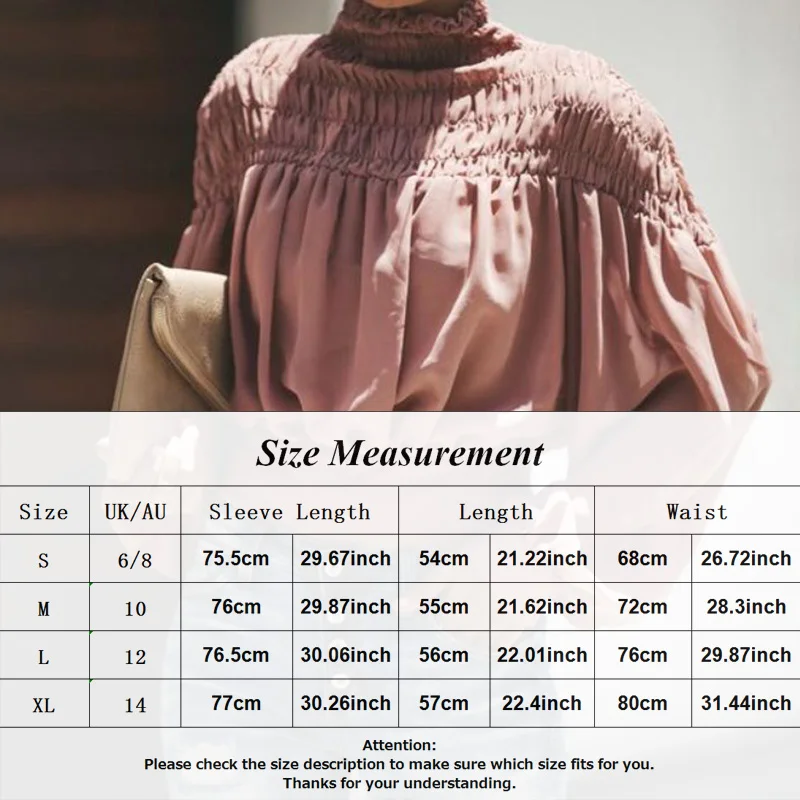 

Puff Sleeve Chiffon Shirt Office Ladies Sexy Vintage Elegant Tops Clothes Women Autumn Loose Casual Pleated Blouses Shirts Retro
