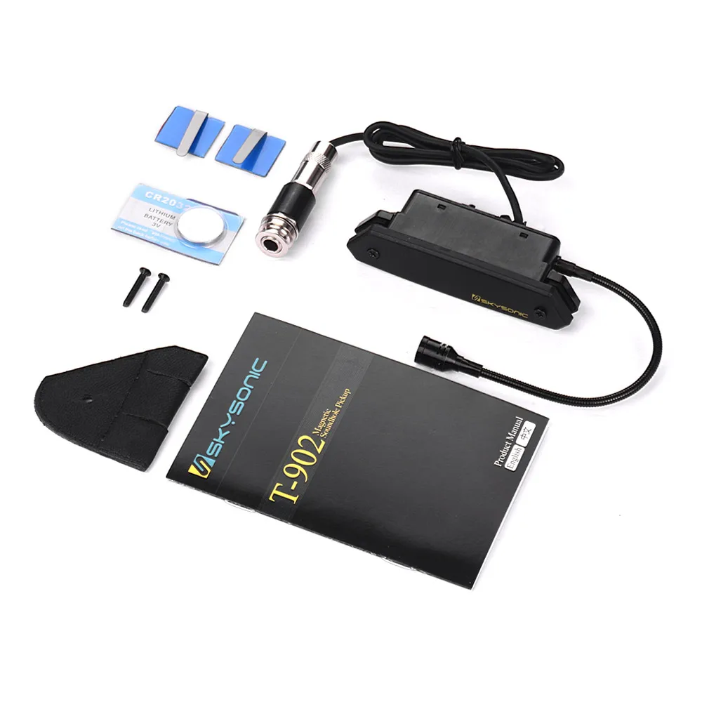 Acoustic Guitar Active Soundhole Pickup Magnetic + Microphone Dual Systems with Volume Controls for Classic Folk Guitars | Спорт и