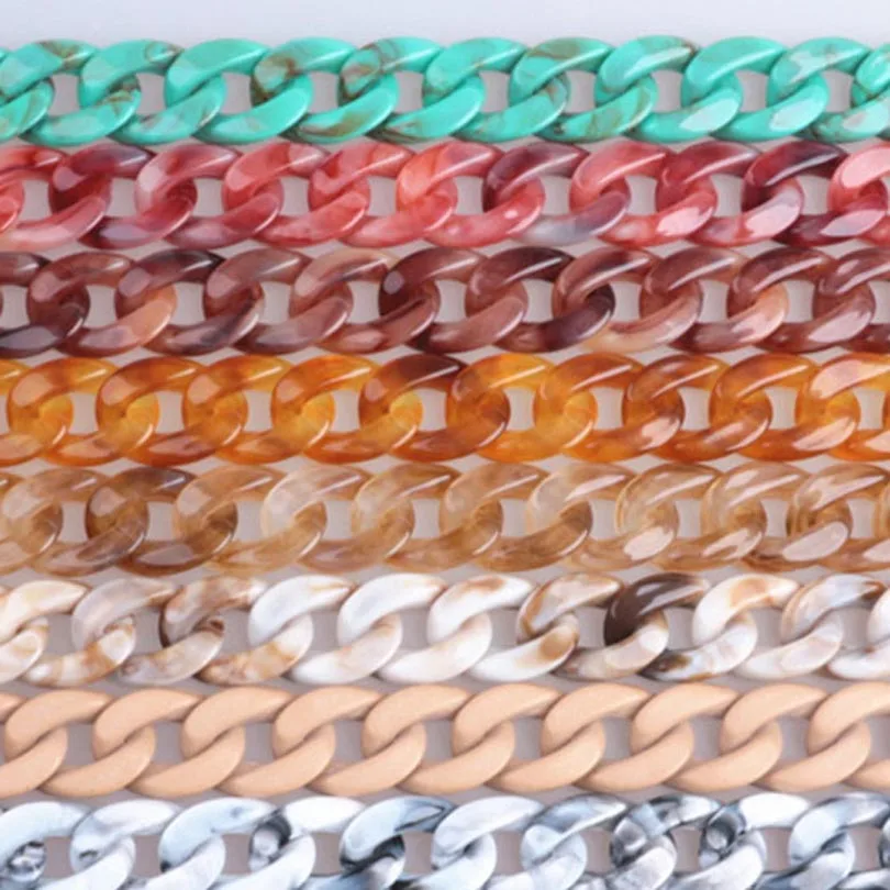 Новинка 2021 цепочка из акриловой смолы для сумок ремешок женских золотые цепочки