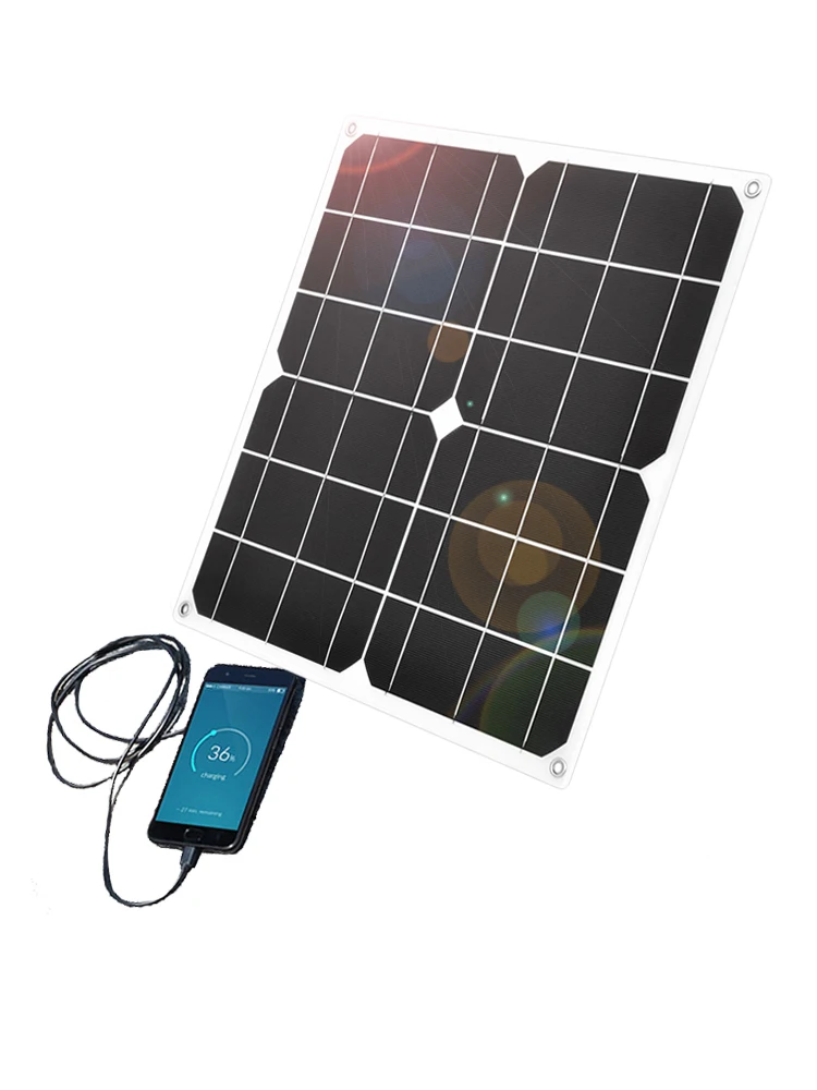 30 Вт Гибкая солнечная панель 5 В USB 3A портативное солнечное зарядное устройство