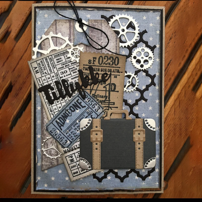 Чемодан с металлической резкой новинка 2018 дорожный Скрапбукинг ремесло штампы