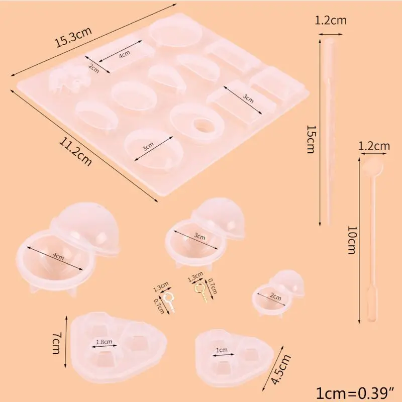 

DIY Crystal Epoxy Resin Mold Ornament Pendant Casting Mould Handmade Crafts Jewelry Making Tools
