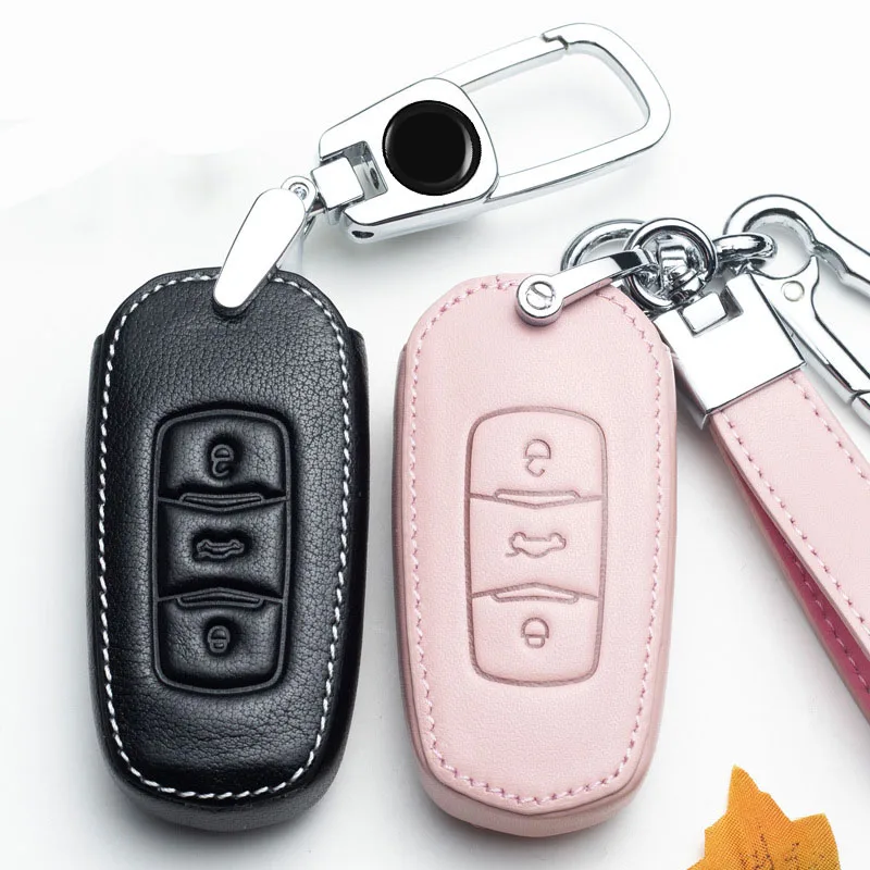 Кожаный чехол для автомобильного ключа Geely Atlas Boyue NL3 EX7 EmgrandX7 EmgrarandX7 SUV GT GC9 borui