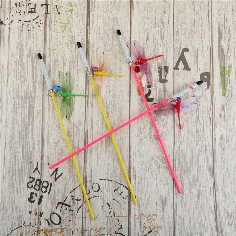 Игрушка для домашних животных плюшевый шар/стрекоза стержень перо палка