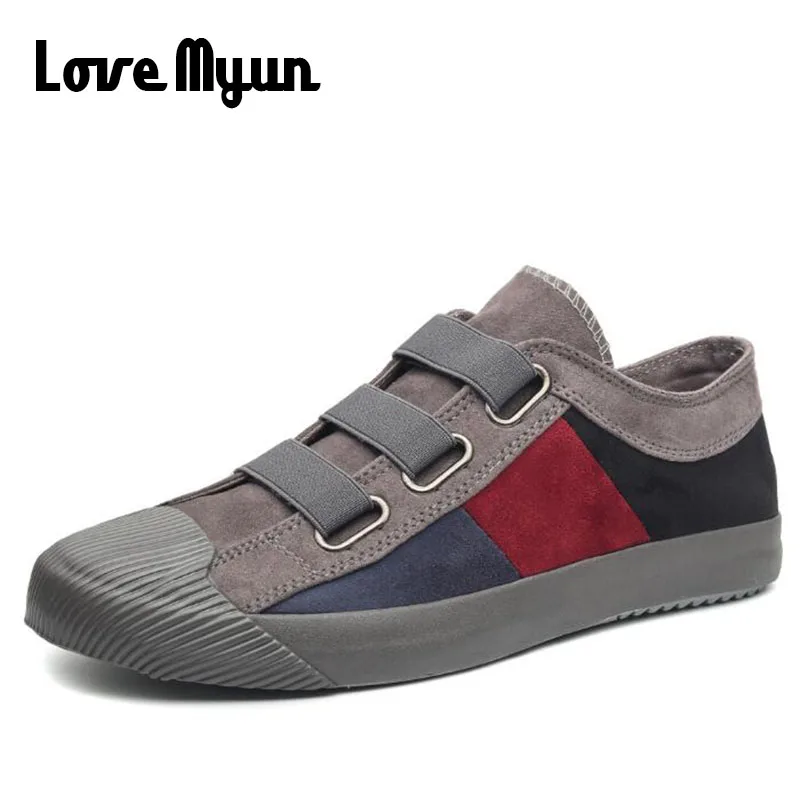 Fashion Men's Flats Men Casual Shoes Trainers Walking Breathable Loafers Driving Classic Black Gray Canvas Sneakers A11-54